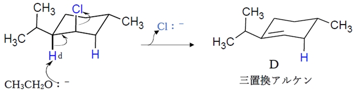 シクロヘキサンのE2脱離 反応性(速度)と立体配座の安定性の関係 94回薬剤師国家試験問9