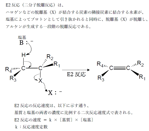 E2反応 アンチペリプラナー形立体配座 アンチ(トランス)脱離 85回問11d