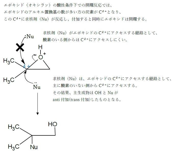 以下の反応で得られる化合物の酸素原子アに関する記述　103回薬剤師国家試験問102